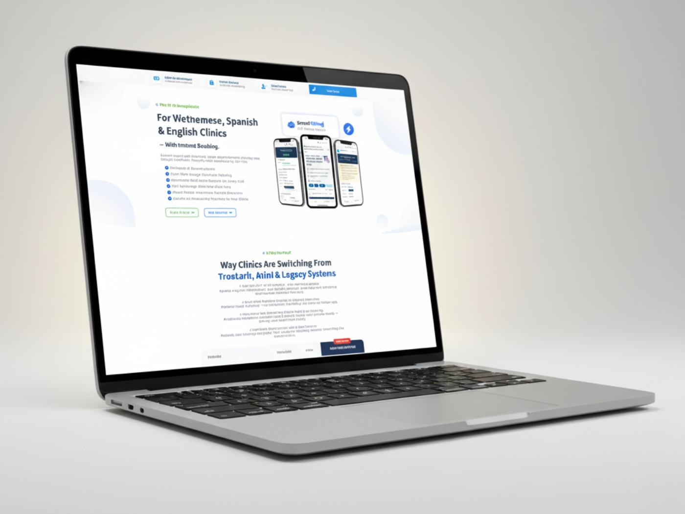 Health Reception Website