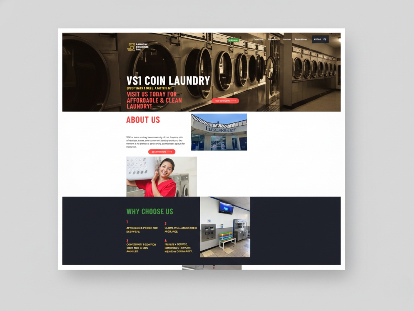 Laundry Business Website