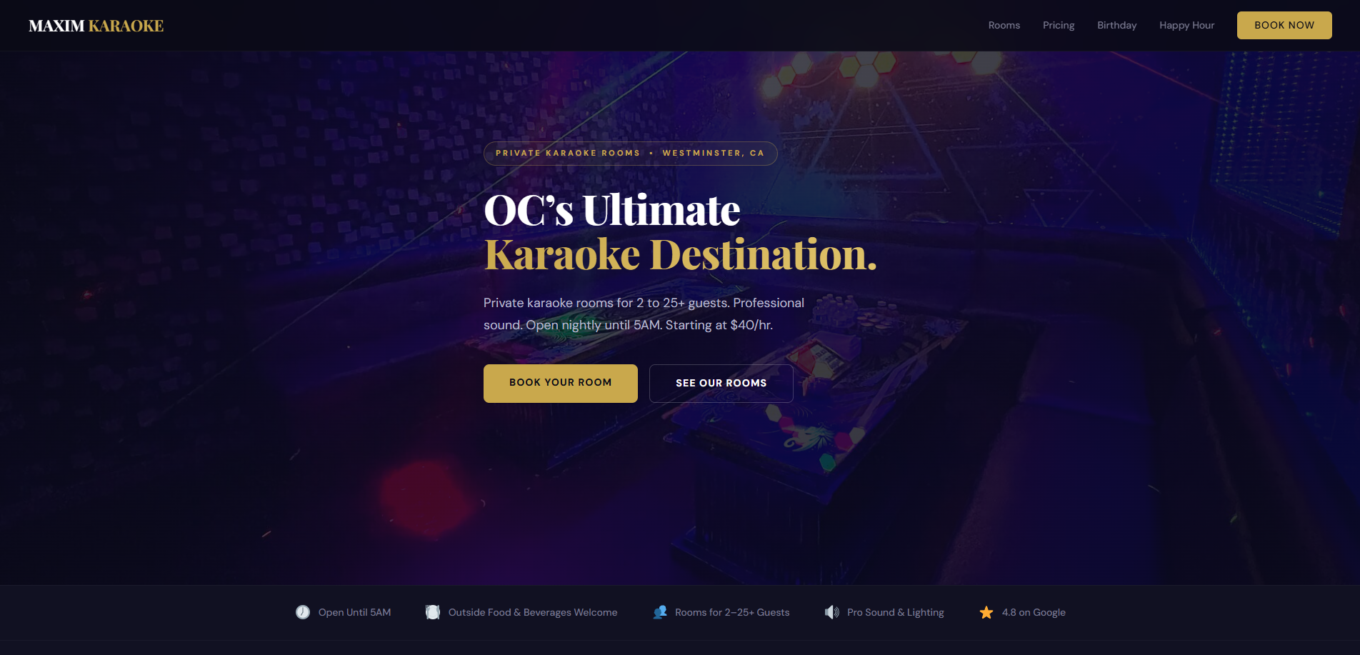 Maxim Karaoke website