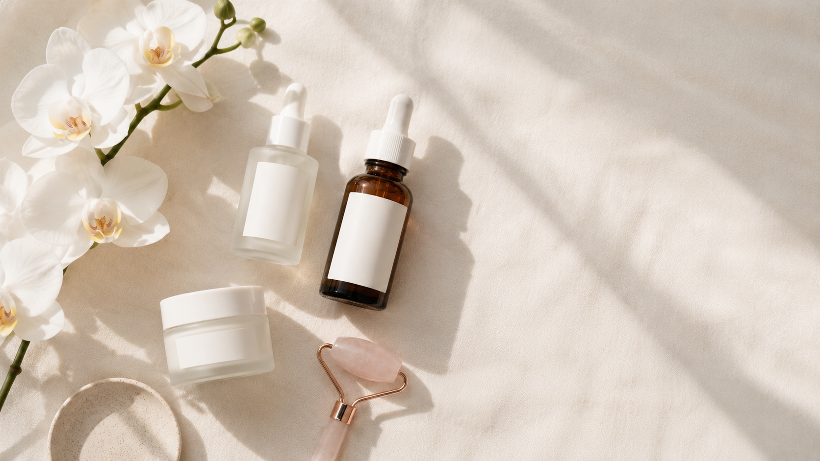 Skincare flat-lay