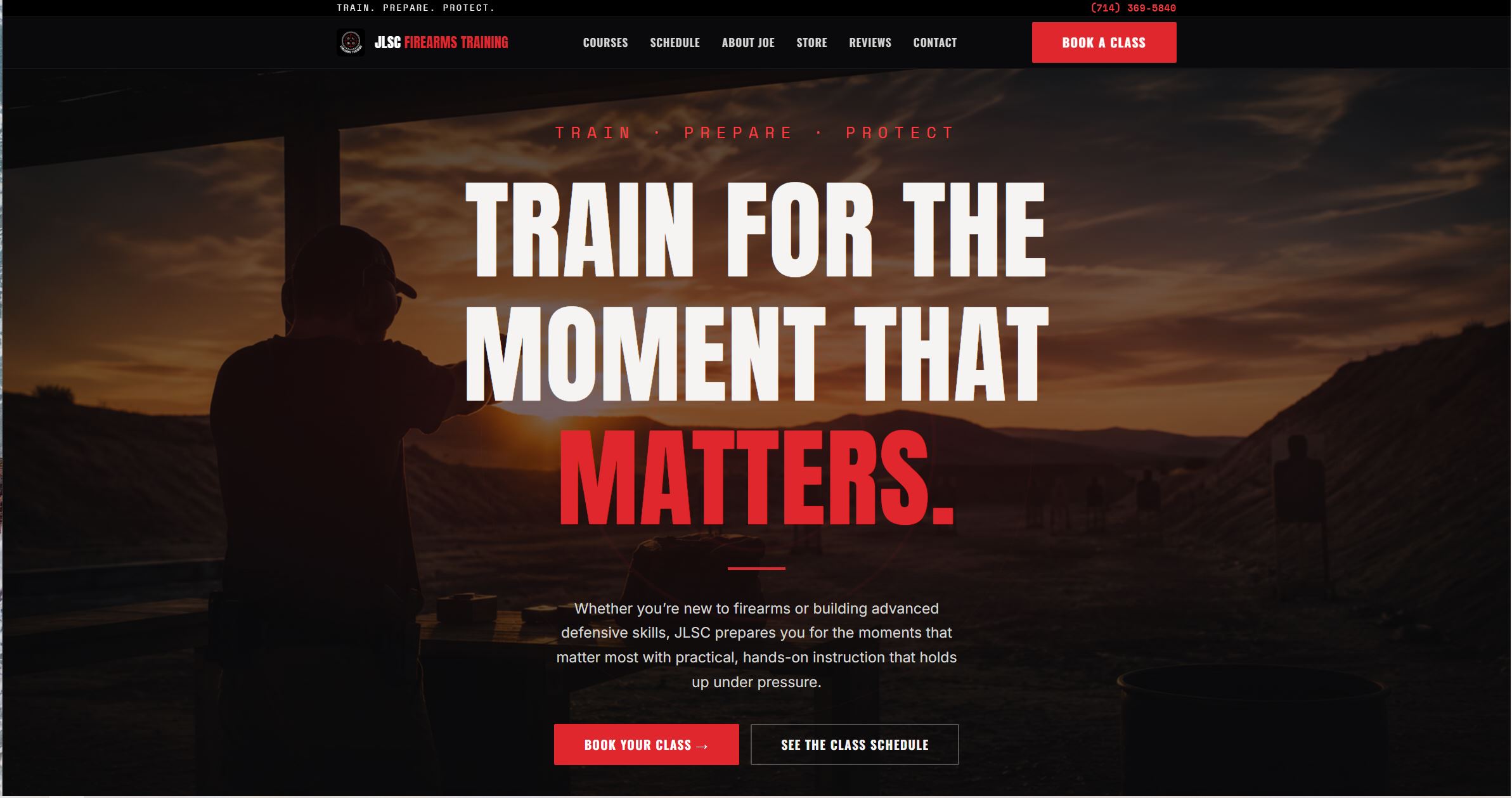 Safety training company website with custom booking and seat management system